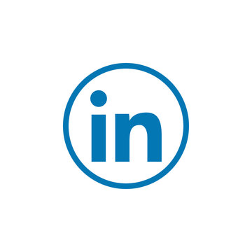 Linkedin- popular realistic social media logotype. Editorial illustration. Vinnitsa, Ukraine - December 9, 2019