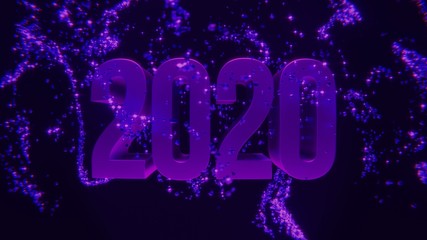 new year. 2020 new year abstract background with bubbles