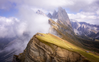 Dramatic Seceda mountain, Dolomites