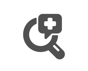 Medicine help sign. Medical analyzes icon. Pharmacy medication symbol. Classic flat style. Simple medical analyzes icon. Vector