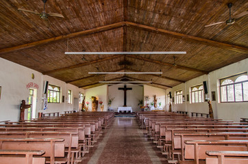 Chile - Rapa Nui or Easter Island - Hanga Roa - church of the Holy Cross
