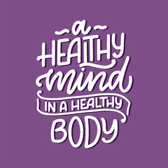 Abstract lettering about sport and fitness for poster or print design. Healthy lifestyle. Modern calligraphy for business success concept. Handwritten letters. Typography funny quote. Vector