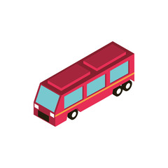 camper transport vehicle isometric icon