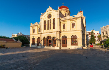 Fototapeta na wymiar Cathedral of Saint Minas located in the city of Heraklion