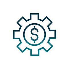 economy business money currency gear gradient line