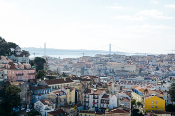 Buildings of the beautiful city of Lisbon