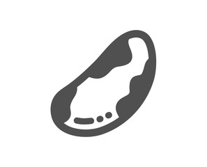 Tasty nuts sign. Brazil nut icon. Vegan food symbol. Classic flat style. Simple brazil nut icon. Vector