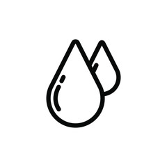 drops icon, black on white background, vector image.