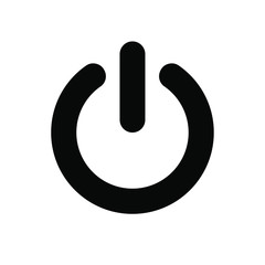 start button, start icon, black on white background, vector image.