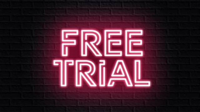 red neon video animation free trial