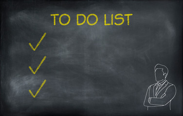 To do list poster on blackboard