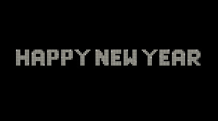Happy new year sale banner with diamond letters