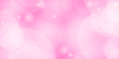 Abstract pink background with bokeh. Vector illustration