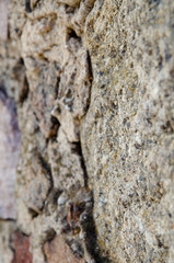 very old building. stone wall background closeup