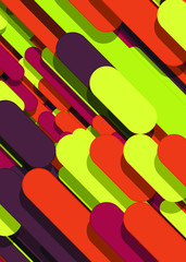 Color Abstract Lines Rain Generative Art background illustration