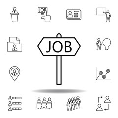 Job, employment icon. Set of hr elements. Can be used for web, logo, mobile app, UI, UX