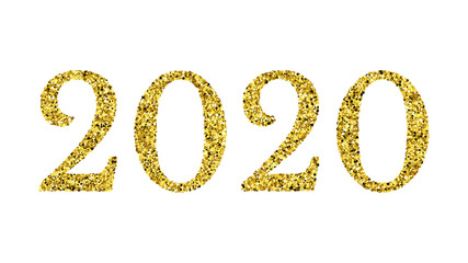 2020 Happy New Year logo text design