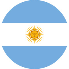 Argentina round flag vector illustration. Perfect for sign, symbol, icon, sticker, label, poster etc.