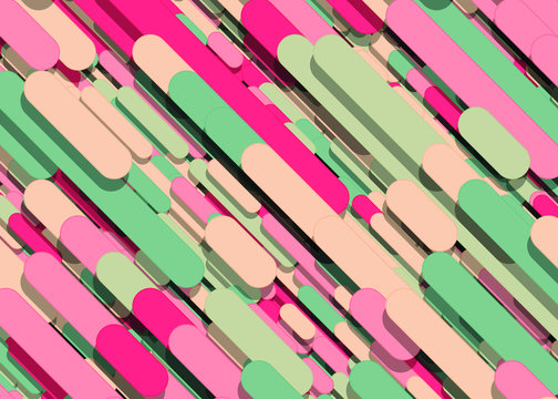Color Abstract Lines Rain Generative Art background illustration