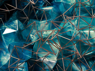 Fototapeta premium Beautiful, elegant, abstract background with metal and the texture of stone, marble and granite. 3d illustration, 3d rendering.