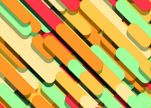 Color Abstract Lines Rain Generative Art background illustration