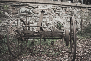 old plow cart