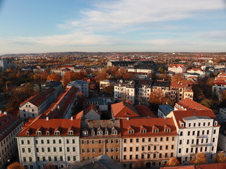 Blick von der Dreikönigskirche in Dresden