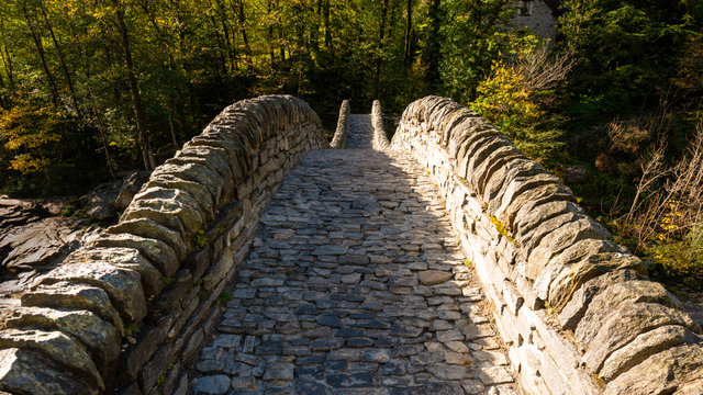 Ponte Dei Salti Bridge in Lavertezzo, Verzasca Valley, Switzerland