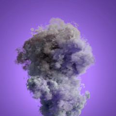 Fototapeta premium Beautiful background with purple smoke and steam. 3d illustration, 3d rendering.