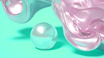 Beautiful background with geometric shape. 3d illustration, 3d rendering.