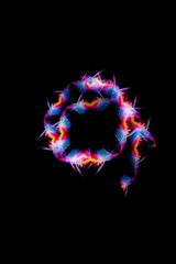 Colorful, changing effects and graphic elements of the laser show