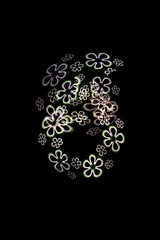 Colorful, changing effects and graphic elements of the laser show