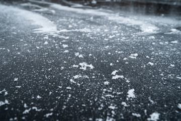 Background of frozen lake ice