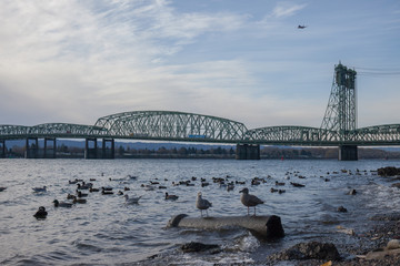 Columbia river an I-5 bridge