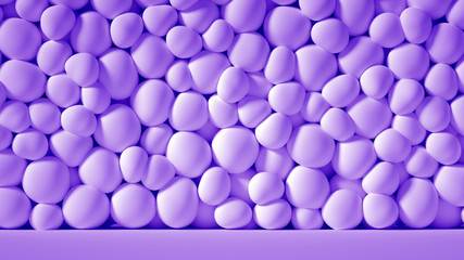 Beautiful background with beads, particles and simulation. 3d illustration, 3d rendering.