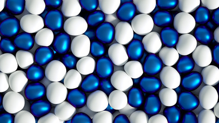 Beautiful background with beads, particles and simulation. 3d illustration, 3d rendering.