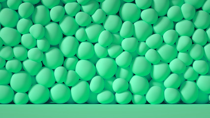 Beautiful background with beads, particles and simulation. 3d illustration, 3d rendering.