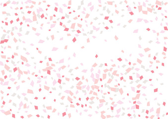 Festive color rectangle confetti background. Abstract frame confetti texture for holiday, postcard, poster, website, carnivals, birthday and children's parties. Cover confetti mock-up. Wedding card