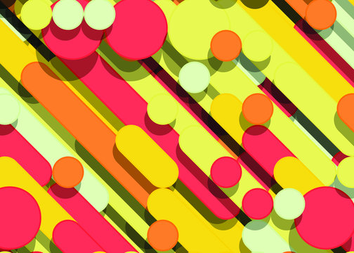 Color Abstract Lines Rain Generative Art background illustration