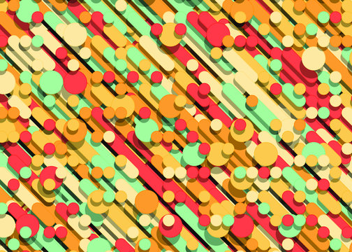 Color Abstract Lines Rain Generative Art background illustration