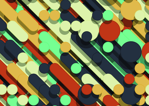 Color Abstract Lines Rain Generative Art background illustration