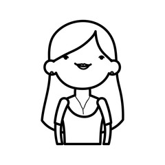 wedding bride woman elegant dress cartoon character portrait thick line