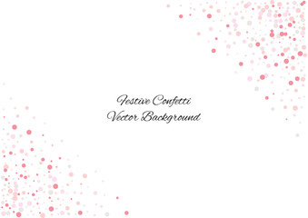 Obraz premium Festive color round confetti background. Abstract frame confetti texture for holiday, postcard, poster, website, carnivals, birthday and children's parties. Cover confetti mock-up. Wedding card layout