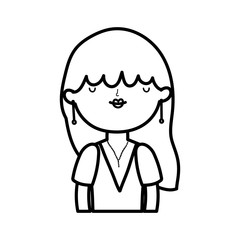 wedding bride woman elegant dress cartoon character portrait thick line
