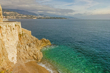 Fototapeta na wymiar Monaco sea beach landscape view