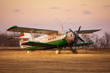 Old Airplane on the Airfield