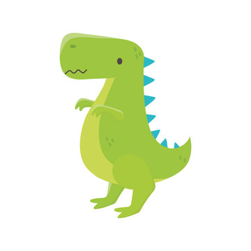 kids toy, green dinosaur animal icon