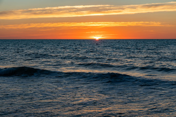 Fototapeta na wymiar Sunset on Gulf of Mexico Beach in Captiva Island, Florida, USA