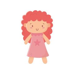 kids toy, cute doll with pink dress