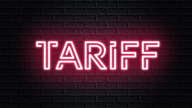 red neon video animation tariff